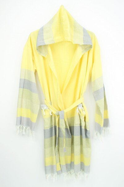 Bedinn Пештемал халат Stripe Жовто-синьо-бежевий