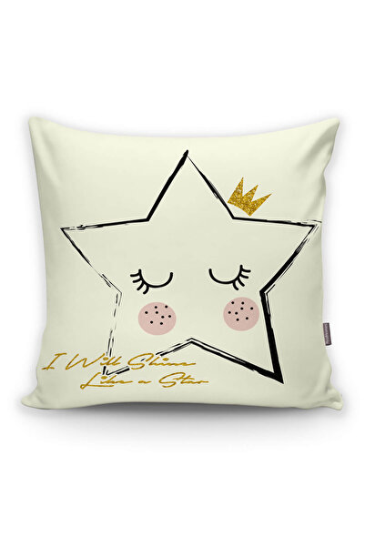 Realhomes غطاء وسادة مزخرف بطباعة رقمية بنمط نجمة حديثة