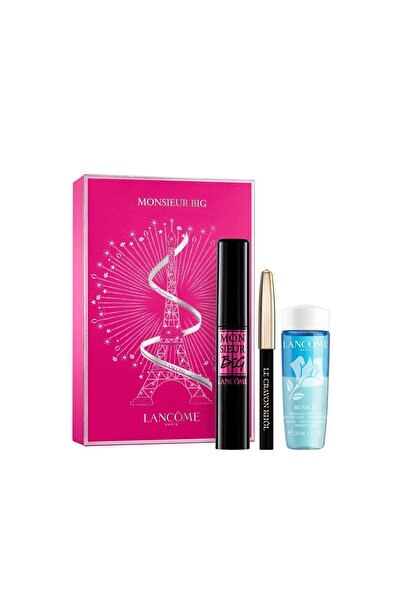 Lancome Monsieur Big Mascara 01 Black+Black Mini Eyeliner+Bi Facil Eye Makeup Cleanser 30 ml 3614272376847