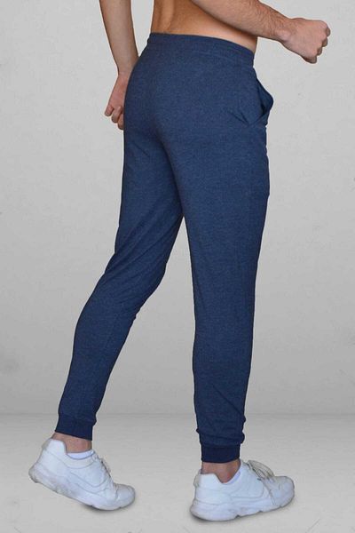 Malabadi Ανδρικό αθλητικό παντελόνι Navy Blue 6004 Slim Fit με μανσέτες