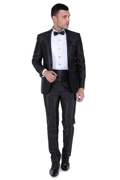 Buenza Men's Tuxedo Mono Suit - Skinny Fit, Tk Yrt, -3B4M0413D072
