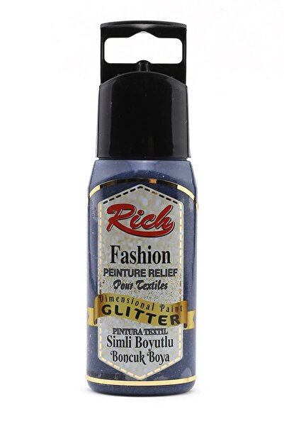 Rich Siyah Boyutlu Boncuk Boya Simli 60cc 990