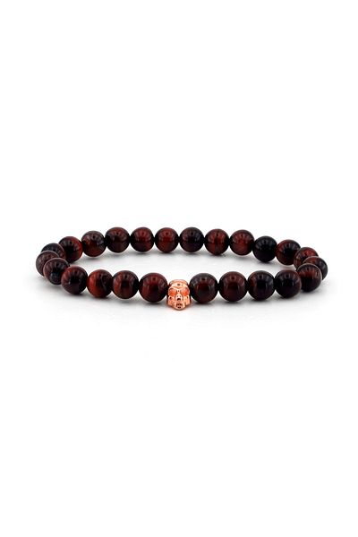 Solfera Genuine Natural Stone Men's Bracelet - Tiger Eye, B676