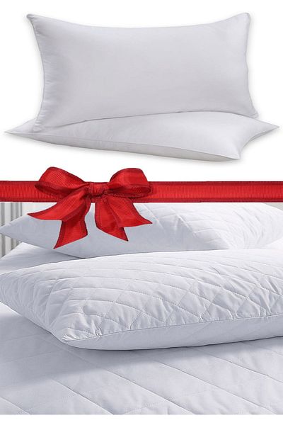 Alla Turca 50x70 2 Pieces Silicone Pillow 2 Pieces Quilted Pillow Mattress Pad At9004 Pillow and Pillow Protector