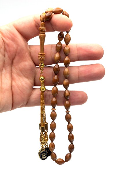 OTTOTESBİH Χάντρες προσευχής Kuka 7x11mm με φούντα γράμματος σε ξύλινο κουτί