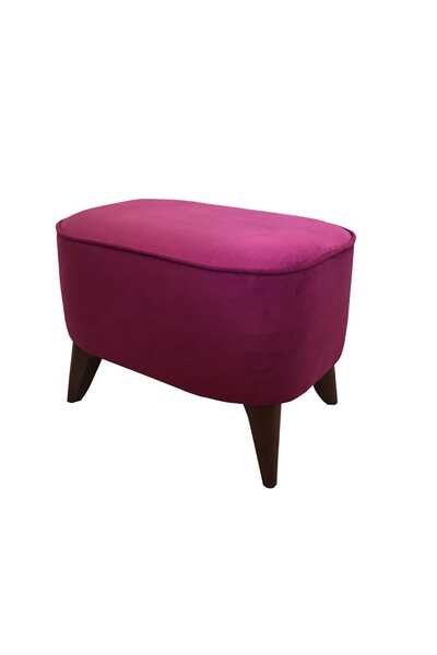 BuBisanal Oval Puf Mürdüm Koltuk