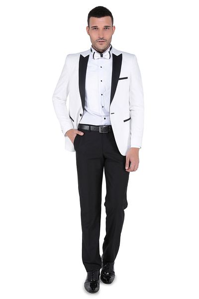 Buenza Men's Slim Fit Tuxedo Mono Suit - Double Breasted Design, Ceremony -3B6M0429D050