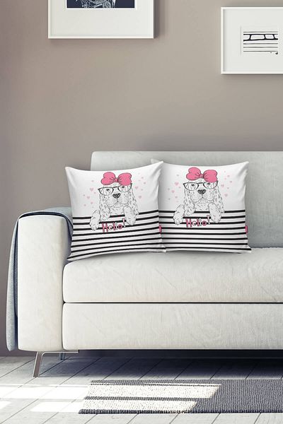 Realhomes Zebra Patterned Digital Printed Decorative Pillow Cushion Cover
