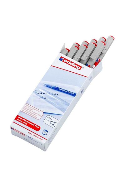 Edding 150s Erasable Acetate Pen 10 Pack Red