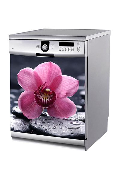 Tilki Dünyası Autocolant elegant pentru mașina de spălat vase cu flori