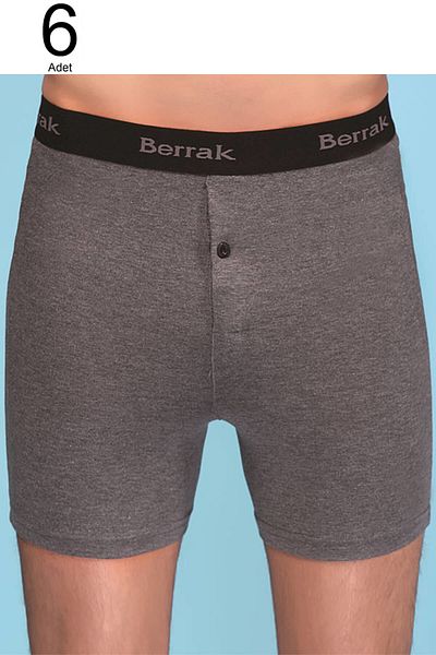 Berrak Ανδρικό Smoked Lycra Button Boxer 6 Pack 1059