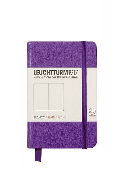 Leuchtturm1917 دفتر ملاحظات صغير الحجم (A7)، مسطح، غطاء أرجواني