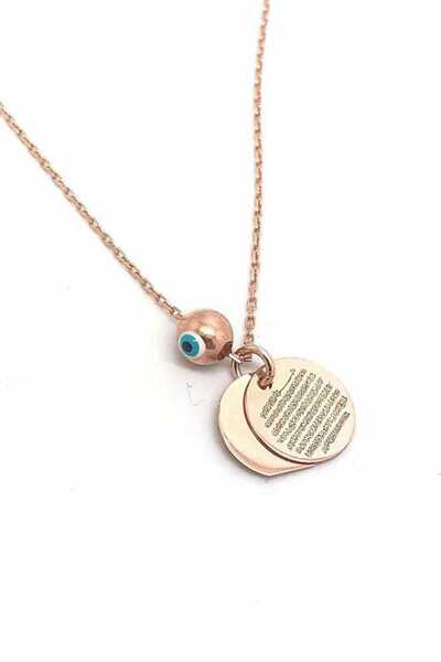 Welch Kadın Mini Boy Çift Taraflı Dualı Gümüş Kolye W914