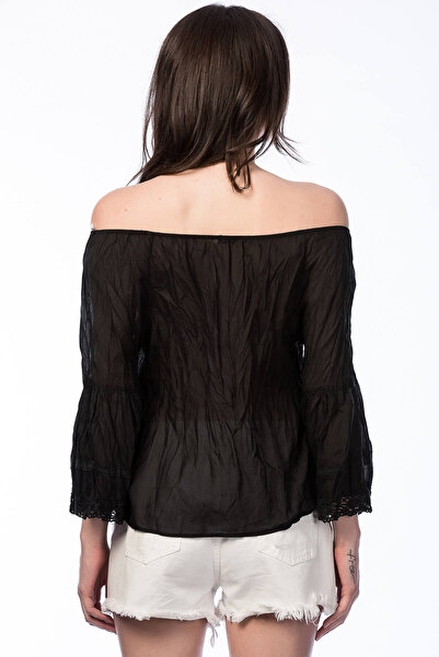 Pitti Women's Black Blouse 10096