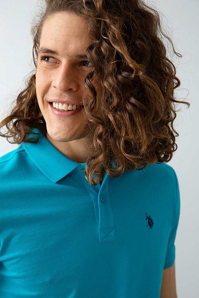 U.S. Polo Assn. Ανδρικό μπλουζάκι πόλο με λαιμόκοψη G081GL011.000.739379