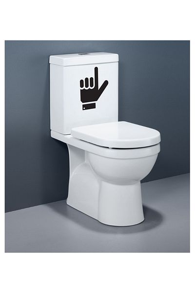 Artikel Burası Toilet Seat Sticker 19X24 Cm