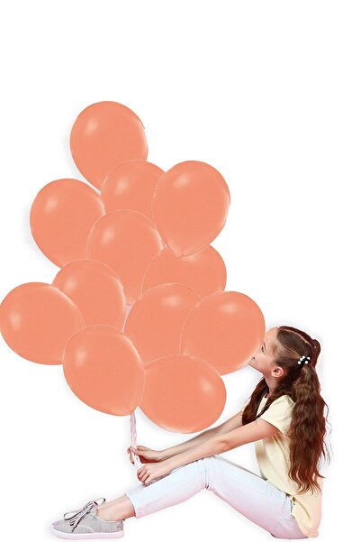 Partifabrik بالونات سالمون بلون باستيل مطفأ اللمعة، عبوة من 5 قطع