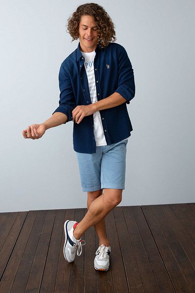 U.S. Polo Assn. Ανδρικό τζιν πουκάμισο G081SZ077.000653617