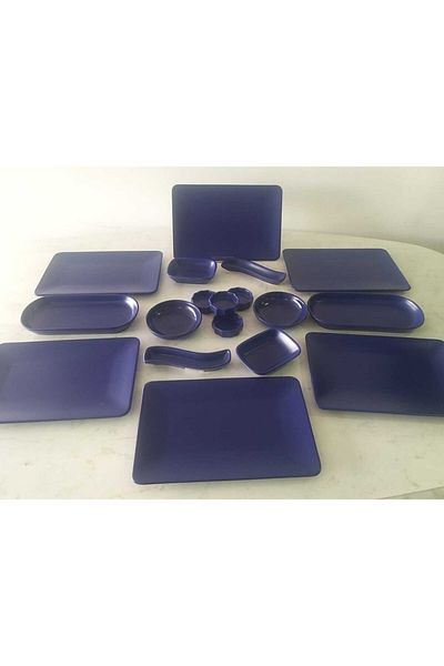 Keramika Matte Cobalt Breakfast Set 18 Pieces