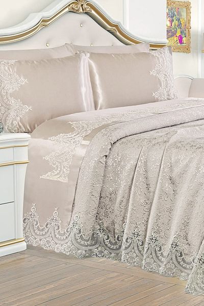 Dekoreko Double Sultan Pique Set 6 Pieces Capp