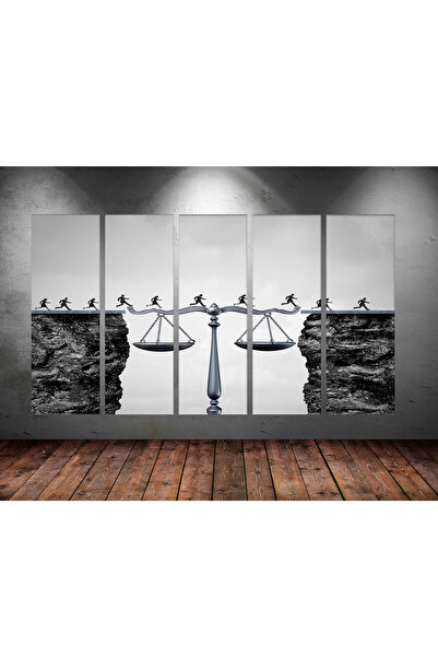 Tablo Center Dev Boyut 5 Parçalı Kanvas Tablo 150x90cm