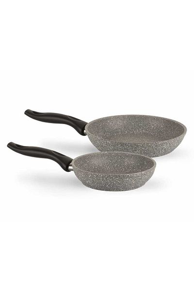Tantitoni Granite 2 Piece Gray Granite Pan Set Lıberg1822Set2G