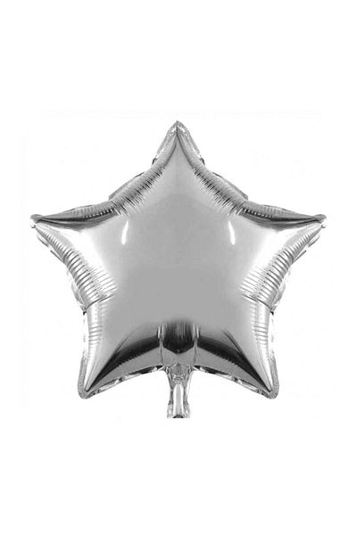 Kazanabil 40cm Silver Color Star Shaped Foil Balloon