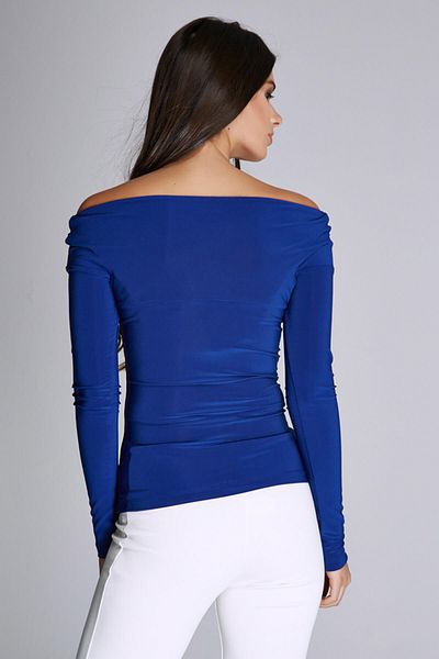 Laranor Bluză de damă Saks cu guler și umeri 15L4564