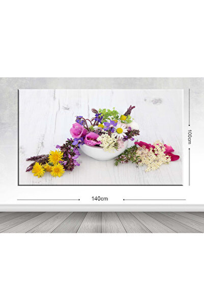 Tablo Center Dev Boyut Çiçek Kanvas Tablo 100x140cm