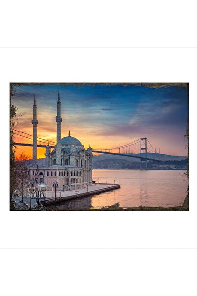 Cakatablo 35cmX50cm Ahşap Tablo Ortaköy Camii İstanbul
