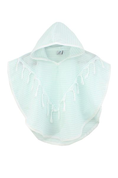 Bedinn Peshtemal Poncho Palace Pinstripe Mint