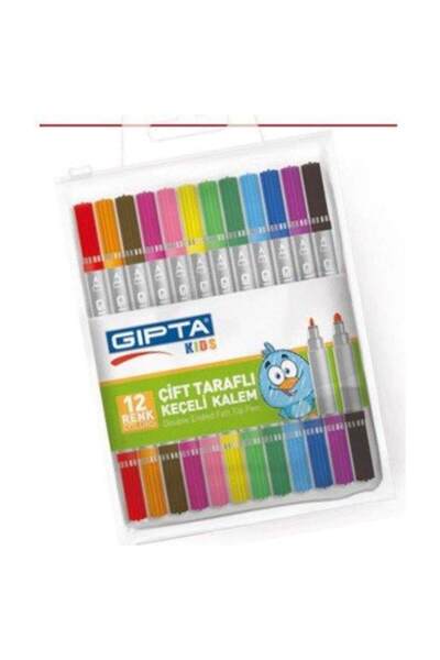 Gıpta 12 Color Double Nib Pen - Felt Nib 4-K 405100 -5001