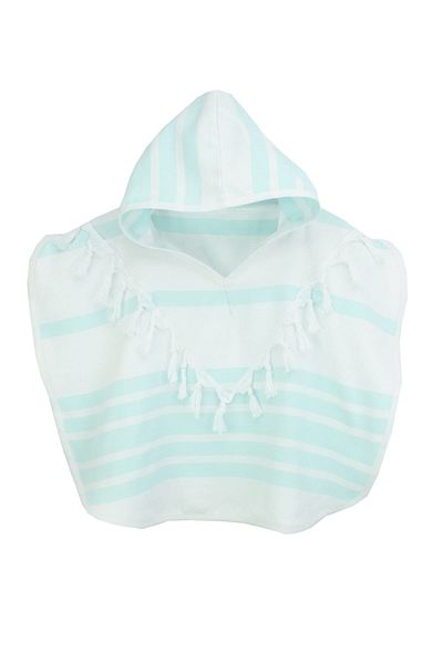 Bedinn Peshtemal Poncho Fish Ridge Mint