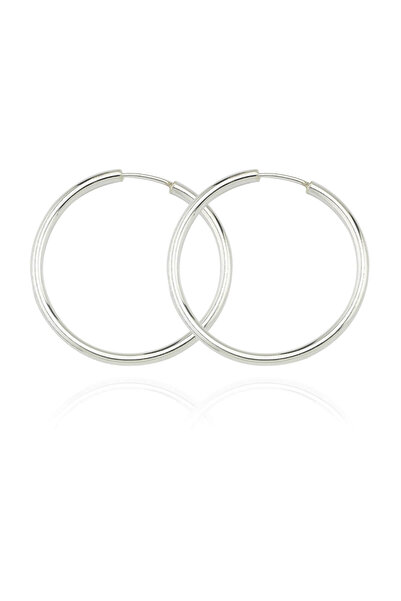 Glorria Kadın Gümüş 2,5 cm Halka Küpe ES0027