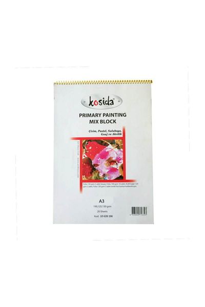 Ponart Kosida Primary Painting Mix Block Spral A3 Mixed Drawing Book
