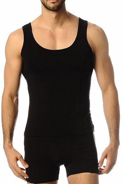 GOLDENBAY Tricou modal cu bretele subțiri pentru bărbați cu gât larg (2255)