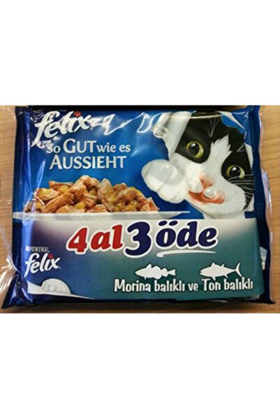 FELIX Felix Morina Balıklı ve Ton Balıklı Yaş Kedi Maması 4 Al 3 Öde!