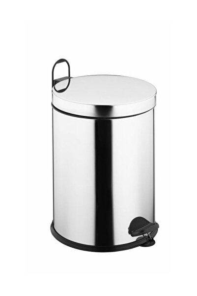 Alper Banyo 5 Lt Stainless Trash Can with Pedal (Glossy)