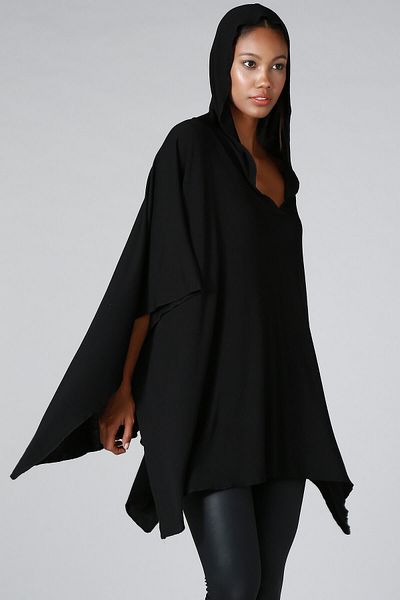 Quincey Women's Black Poncho HK2120
