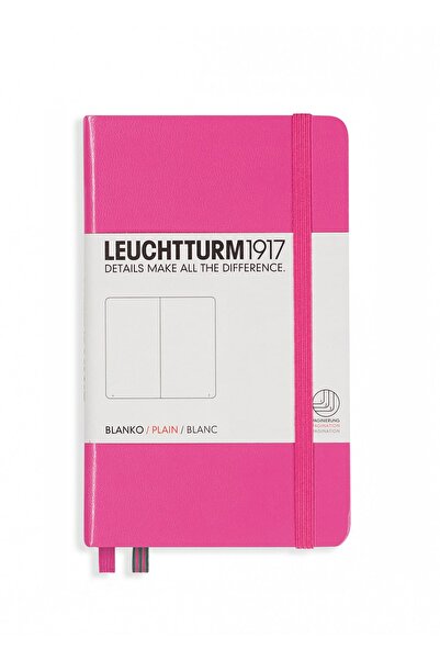 Leuchtturm1917 Blocnotes format de buzunar (A6), simplu, copertă roz