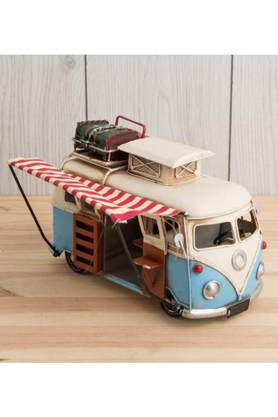 Gift Moda Nostaljik Metal Tenteli Mavi Vosvos Minibüs 1404E-4352
