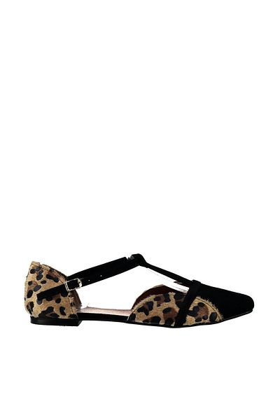 Fox Shoes Leopardenschwarze Damenschuhe B726881802