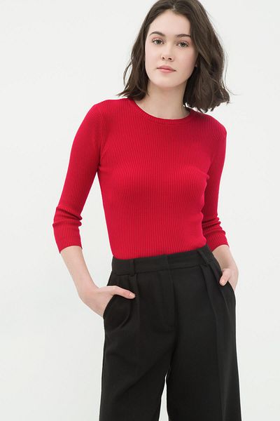Koton Women's Red Sweater 6YAL96646JT