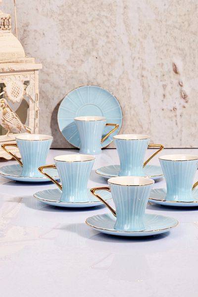 Kitchen World Luxury Bone China 6-Piece Cup Set FIN-212