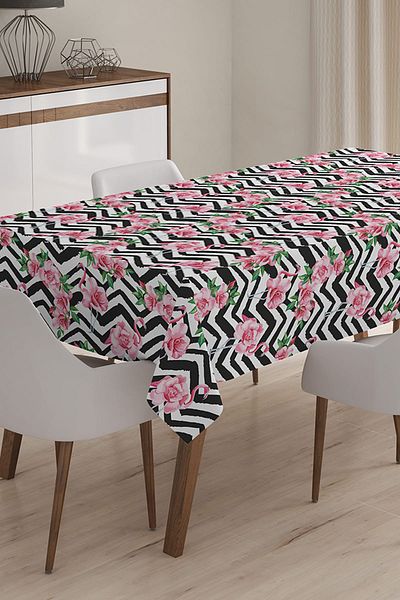 Realhomes Custom Design 3D Digital Printed Tablecloth - 120 x 140 cm