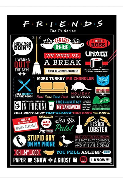 Cakatablo 50cmX70cm Ahşap Tablo Friends The Tv Series