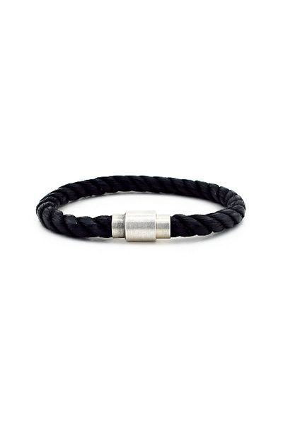 Solfera Men's Black Color Rope Magnetic Clip Bracelet BT419