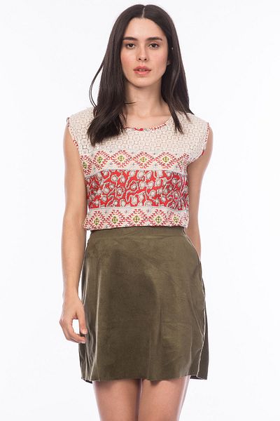 Koton Women's Red Blouse 6YAL66911IW