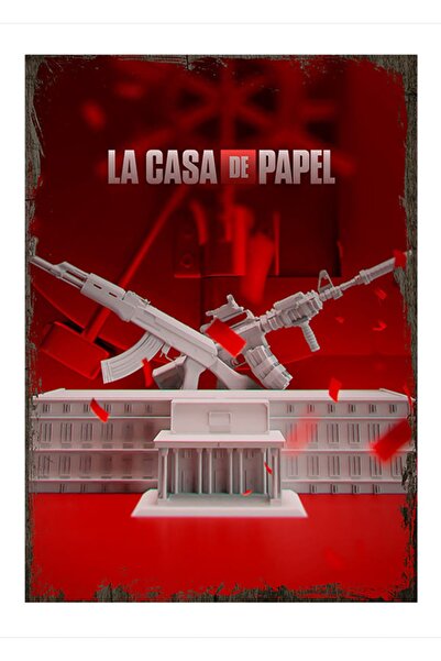 Cakatablo 25cmX35cm Ahşap Tablo La Casa De Papel