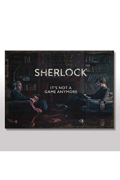 Cakatablo 25cmX35cm Ahşap Tablo Sherlock Holmes Afişi